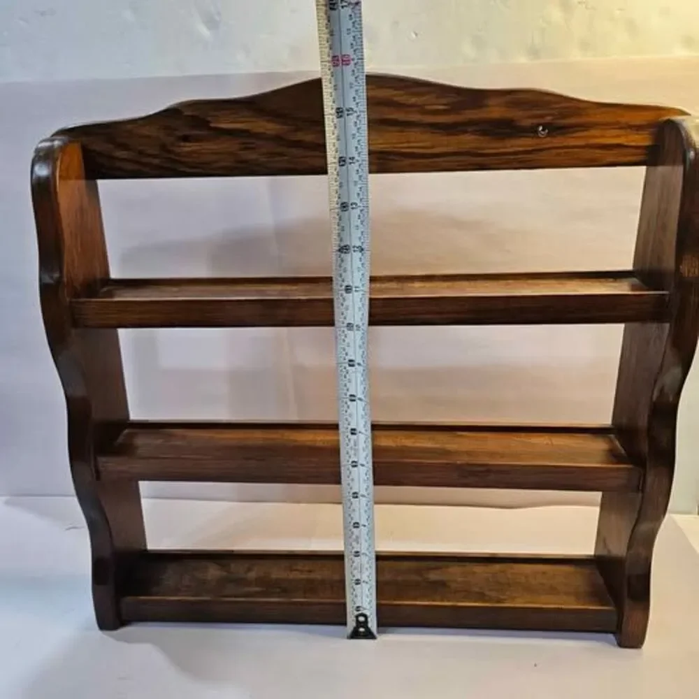 Vintage 3-Tier Wooden Wall Shelf